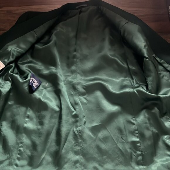 Burberry vintage green wool blazer jacket size 16 - Picture 8 of 12